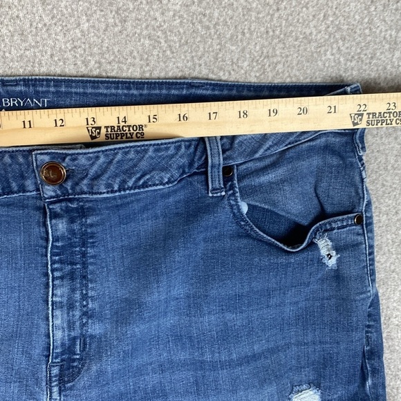 Lane Bryant distressed skinny jeans size 26 raw hem high waisted - Picture 12 of 14